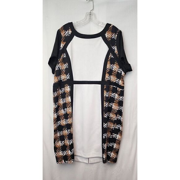 Shelby and Palmer Black Colorblock Sheath Dress Plus Size 20W - Picture 3 of 7